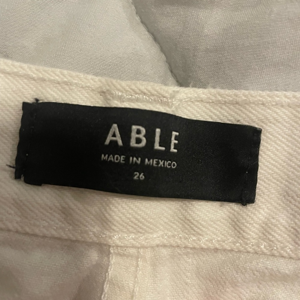 Able white denim skirt